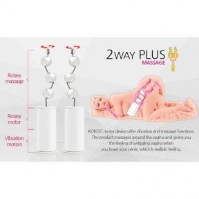 Мастурбатор Kokos Valentina 2WayPlus з вібрацією та масажем 4
