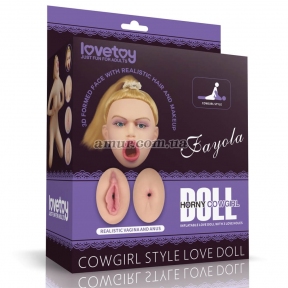 Надувна лялька з трьома отворами з 3d обличчям «Cowgirl» 4
