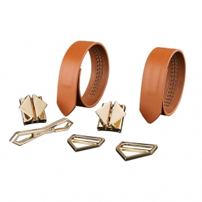 Наручники LOCKINK Wristcuffs/Anklecuffs, коричневі 2