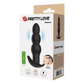 Вибрирующая анальная пробка Pretty Love Aeaeas, черная, 10 вибраций 7