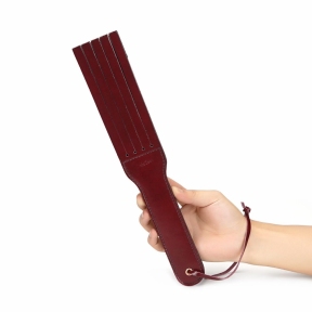 Двусторонний паддл Liebe Seele Wine Red Spanking Paddle, натуральная кожа 5