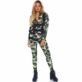 Эротический костюм десантницы Leg Avenue Pretty Paratrooper, комбинезон, портупея 2