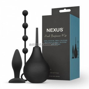 Набір новачка для анальної стимуляції Nexus Anal Begginer Kit, спринцівка, анальні намиста 1