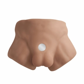 Полуторс с фаллоимитатором на присоске SilexD Apollo S Male Torso Caramel 0