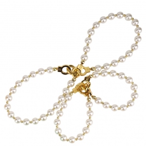 Перлинні наручники та ножні кайданки LOCKINK Pearl Handcuffs & Anklecuffs 0