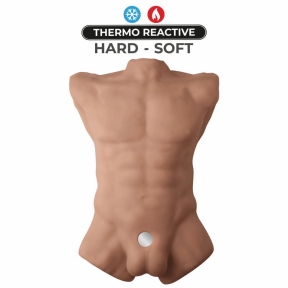 Торс із фалоімітатором на присосці SilexD Apollo L Male Torso Caramel 0