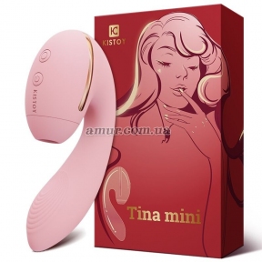 Вакуумный вибратор Kistoy Tina Mini Pink, вагинально-клиторальный 1