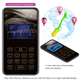 Віброяйце «Pretty Love Poulsen», 12 режимів вібрації, керування з телефону 11