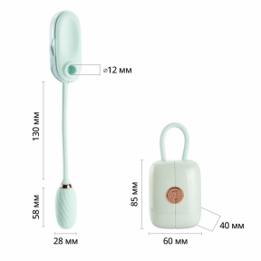 Вакуумний кліторальний стимулятор Otouch Louis Vibrate, зелений, з віброяйцем, в кейсі 0