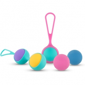 Набір вагінальних кульок PMV20: Vita – Kegel Ball Set, маса 40, 50, 60 г, два тримачі 4