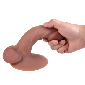 Фаллоимитатор с мошонкой Erospace Natural Play Silicone Dildo D4, 21 см 2