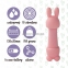 Міні-вібратор FeelzToys Mister Bunny, рожевий, з двома насадками 0