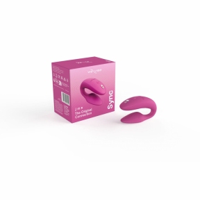 Смарт-вибратор для пар We-Vibe Sync 2, розовый, 10 виброрежимов, пульт ДУ 7