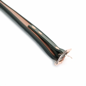 Широкий нашийник із повідцем Liebe Seele Rose Gold Memory Collar with Leash, натуральна шкіра 5