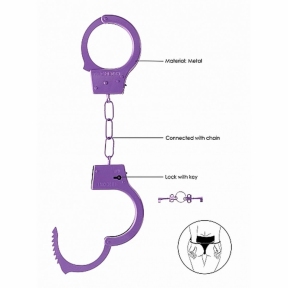 Наручники «Ouch! Beginner's Handcuffs», фиолетовые 0