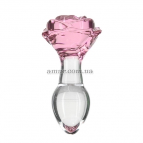 Стеклянная анальная пробка Pillow Talk - Rosy- Luxurious Glass