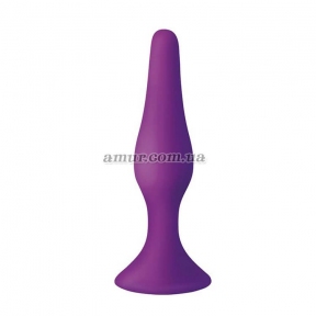 Анальна пробка на присосці MAI Attraction Toys №35, фіолетова