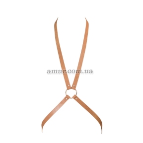 Портупея Bijoux Indiscrets MAZE - 8 Harness, коричневая, экокожа