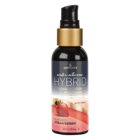 Смазка водно-силиконовая Sensuva Hybrid, со вкусом клубники, 57 мл, можно для оральных ласк