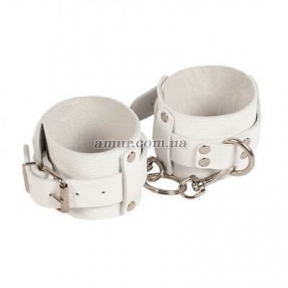 Наручники «Leather Dominant Hand Cuffs» белые
