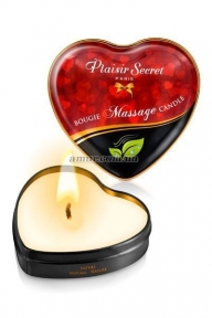 Масажна свічка серце Plaisirs Secrets Natural, 35 мл