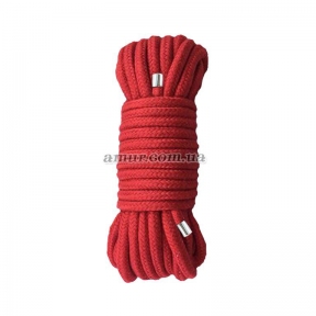 Веревка для BDSM MAI Bondage Rope, красная, длина 10 м, диаметр 6,5 мм, полиэстер