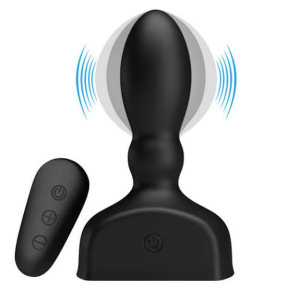Анальная пробка Mr.Play Inflatable Anal Plug, вибрация и надувания, пульт ДУ