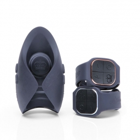 Іграшка для пар Hot Octopuss PULSE DUO LUX, пульсація + вібрація, використання без рук, 2 пульти