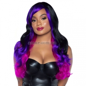 Перука Leg Avenue Allure Multi Color Wig, чорно-фіолетова