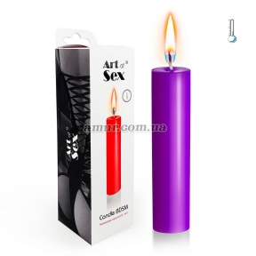 Фіолетова воскова свічка Art of Sex size M 15 см низькотемпературна