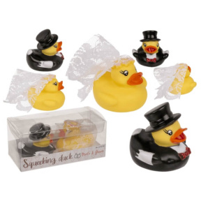 Набор свадебных уточек-пищавок Grajmy Razem Squeaking Ducks, жених и невеста, 6 см