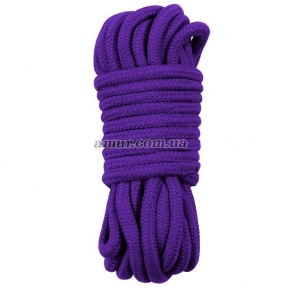 Мотузка для бондажу «Fetish Bondage Rope», фіолетова, 10 м