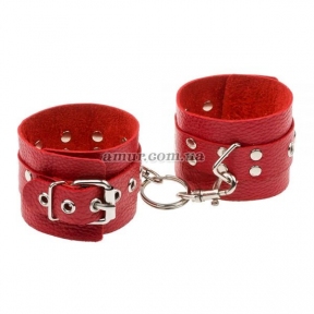 Наручники Leather Rastraints Hand Cuffs, червоні
