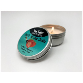 Масажна свічка 5th Paradise Erotic Massage Candle Sparkling Strawberry, полуниця та шампанське, 30 мл