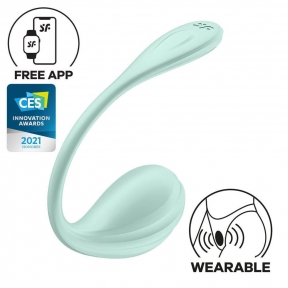 Смарт-віброяйце Satisfyer Smooth Petal Connect App, колір м'яти