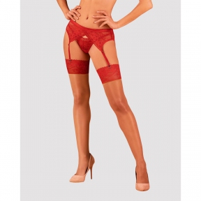 Панчохи під пояс з широким мереживом Obsessive Lacelove stockings