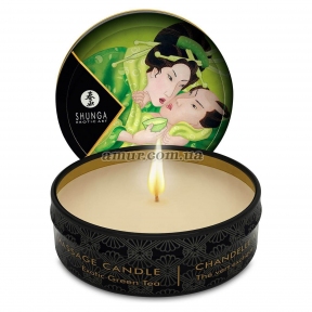 Масажна свічка Shunga Mini Massage Candle - Exotic Green Tea, 30 мл, з афродизіаками