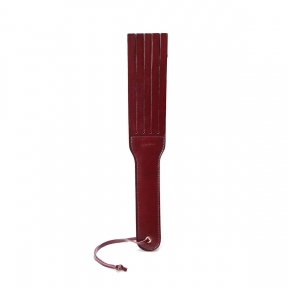 Двусторонний паддл Liebe Seele Wine Red Spanking Paddle, натуральная кожа
