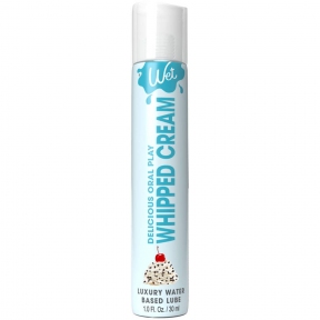 Лубрикант на водной основе Wet Oral Play Whipped Cream, 30 мл, съедобный, без сахара