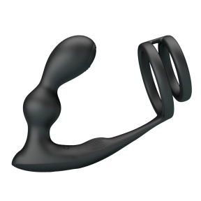 Анальная пробка с эрекционным кольцом Mr Play Remote Control, 12 вибраций