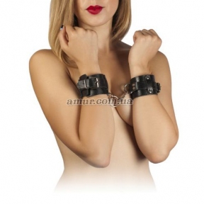 Наручники «Leather Dominant Hand Cuffs» черные