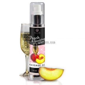 Массажное масло «Secret Play - Peach & Sparkling Wine» с ароматом персика и шампанского