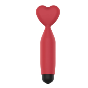 Мини-вибратор Erospace Sweet Play Mini Heart A14, красный, 10 режимов вибрации