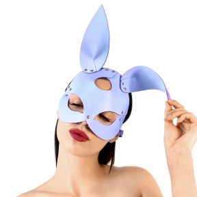 Кожаная маска Зайки Art of Sex - Bunny mask, фиолетовая