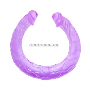 Двухсторонний фаллоимитатор «Double Dong», фиолетовый, 45 см