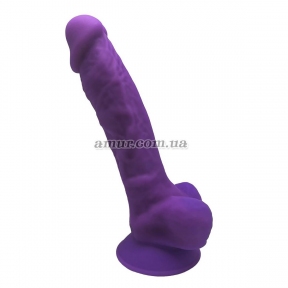 Фаллоимитатор SilexD Johnny, фиолетовый, двухслойный силикон