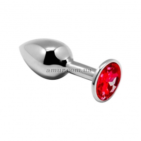 Металева анальна пробка із кристалом Alive Mini Metal Butt Plug Red S