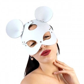 Шкіряна маска мишки Art of Sex - Mouse Mask, біла