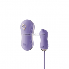 Набір 2в1 Zalo — Unicorn, фіолетовий, віброяйце + вакуумний стимулятор