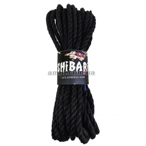 Джутова мотузка для Шибарі Feral Feelings Shibari Rope, 8 м чорна